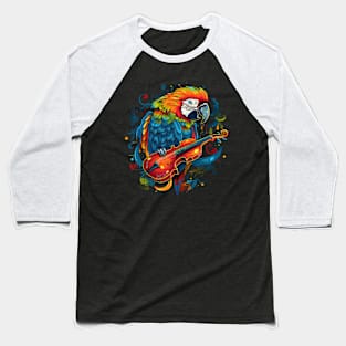 Parrot Playing Violin Baseball T-Shirt